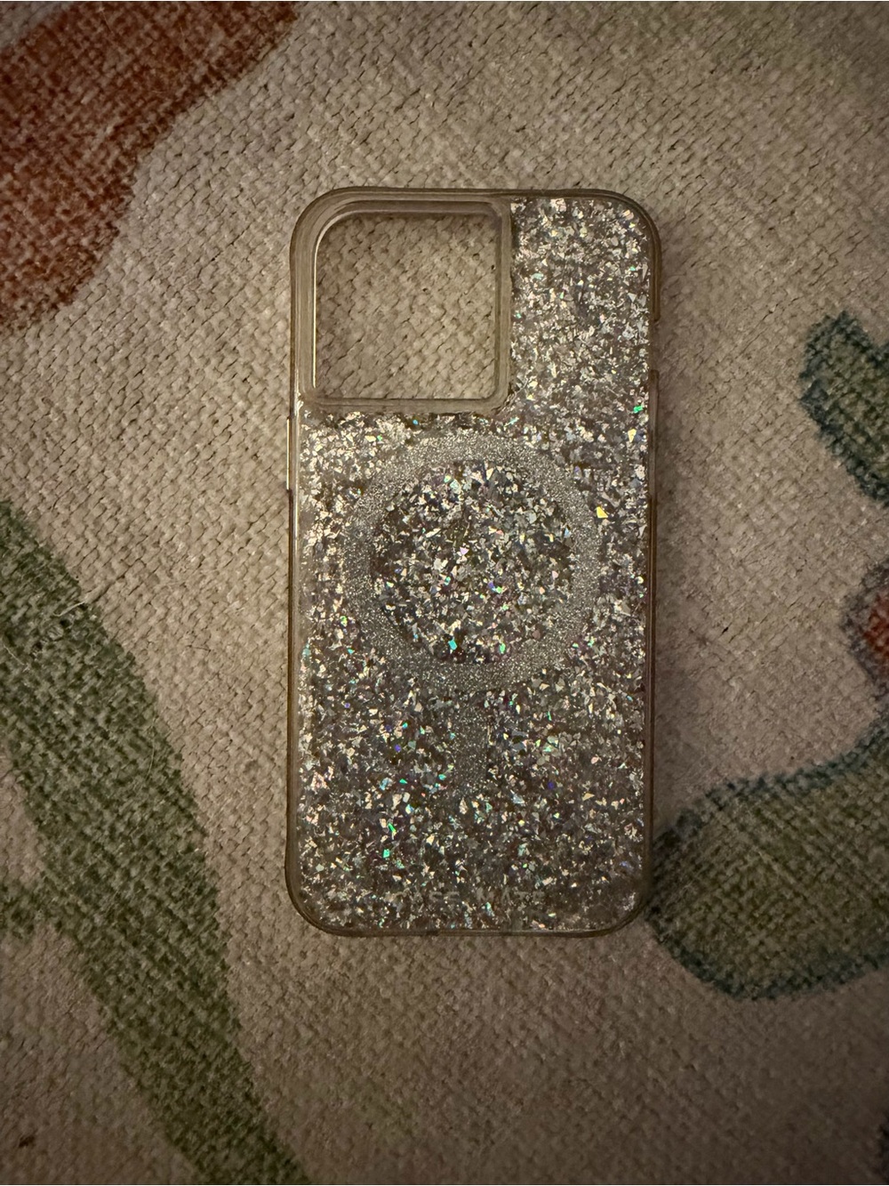 case-mate Silver Glitter MagSafe Phone Case